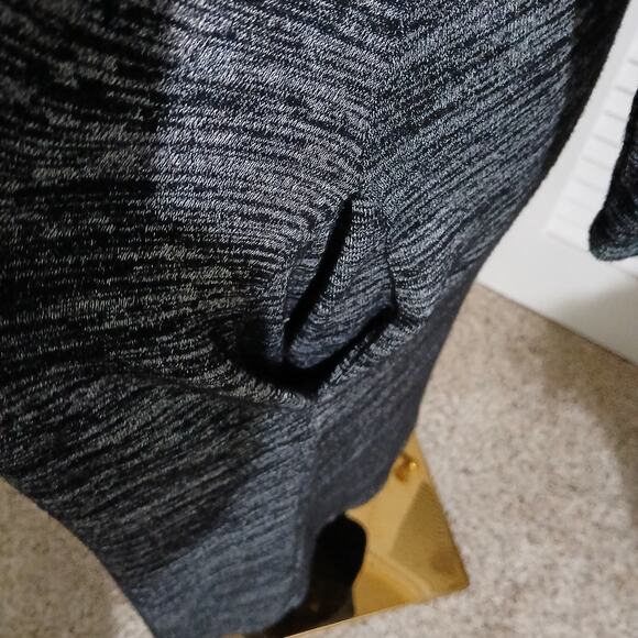 Nina Leonard Large Long-sleeved pockets heather grey A line dress high quality - Picture 6 of 13